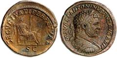 RÖMER RÖMISCHES KAISERREICH. CARACALLA, Augustus 198-217. AE-Sesterz (213) 24,26g. Büste mit Panzer, Paludamentum über l. Schulter und mit Lorbeerkranz n.r. M AVREL ANTONINVS PIVS AVG BRIT / SECVRITAT