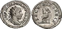 RÖMER RÖMISCHES KAISERREICH. PHILIPPUS I. Arabs 244-249. Antoninian (244) 3,47g. Paludamentbüste m. Strkr. n.r. IMP M IVL PHILIPPVS AVG / SECVRIT ORBIS Securitas thront n.l. RIC 48b, C. 215. . prächti
