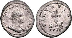 RÖMER RÖMISCHES KAISERREICH. CLAUDIUS II. Gothicus 268-270. Antoninian 3,18g, Cyzicus. Drapierte Büste mit Strahlenkrone n. r. IMP C M AVR CLAVDIVS AVG / VIRTVTI AVG Trophäe zwischen zwei sitzenden Ge