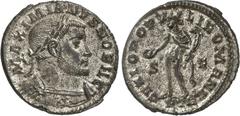 RÖMER RÖMISCHES KAISERREICH. Maximianus II. Galerius Caesar 293-305. Bi-Follis 27/26mm (303/305) 8,99g, Trier, 1. Off. Panzerbüste m. Lkr. n.r. MAXIMIANVS NOBIL C / GENIO POPV-LI ROMANI Genius steht n