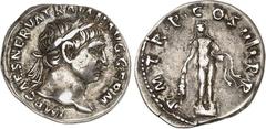 RÖMER RÖMISCHES KAISERREICH. TRAIANUS 98-117. Denar (101/102) 3,04g. Kopf mit Lorbeerkranz n.r. IMP CAES NERVA TRAIAN AVG GERM / P M TR P - COS IIII P P Hercules steht nackt, mit Keule und Löwenfell, 