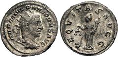 RÖMER RÖMISCHES KAISERREICH. PHILIPPUS I. Arabs 244-249. Antoninian (245/247) 3,77g. Paludamentbüste m. Strkr. n.r. IMP M IVL PHILIPPVS AVG / AEQVITAS AVGG Aequitas steht n.l. RIC 27b, C. 9. . breit, 