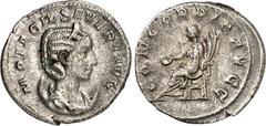 RÖMER RÖMISCHES KAISERREICH. Otacilia Severa, Gemahlin des Philippus I. 244-249. Antoninian (245/247) 22mm 3,94g. Pallabüste m. Diadem a. Mondsichel n.r. M OTACIL SEVERA AVG / CONCORDIA AVGG Concordia