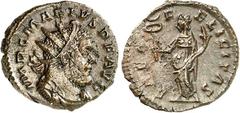 RÖMER RÖMISCHES KAISERREICH. MARIUS 269. AE-Antoninian 18/19mm 2,89g, Köln. Panzerbüste m. Strkr. n.r. IMP C MARIVS P F AVG / SAEC - F-ELICITAS Felicitas steht n.l. Elmer 634, Schulzki 4b, RIC 10. . d