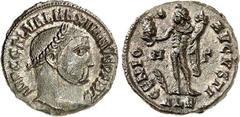 RÖMER RÖMISCHES KAISERREICH. MAXIMINUS II. Daia, Augustus 310-313. AE-Follis 21mm (312) 4,76g, Alexandria, 3. Off. Kopf m. Lkr. n.r. IMP C GAL VAL MAXIMINVS P F AVG / GENIO - AVGVSTI Genius steht n.l.