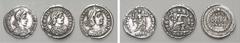 LOTS DER ANTIKE RÖMISCHES KAISERREICH. Allgemein: Spätrömische Silbermünzen: Siliquen. 3 Stücke: CONSTATIUS II. Siliqua v. Sirmium RIC.15, GRATIANUS Siliqua v. Aquileis RIC. 15B, HONORIUS Silqua v Med