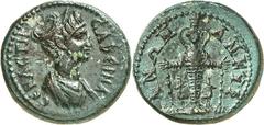 GRIECHEN der RÖMISCHEN KAISERZEIT PHRYGIEN ANKYRA am Makestos Sabina, Gemahlin des Hadrianus 126-136/137. AE-Hemiassarion 20mm 5,68g. Pallabüste n.r. CABEINA - CEBACTH / ANKVP-ANWN Artemis Ephesia ste