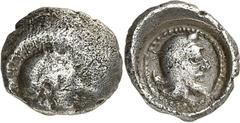 GRIECHEN LYKIEN Kherei von Arnna (Xanthos) 412 v. Chr. Obolos (1/12 Stater) 0,50g. Athenakopf n.r. / Im Perlkreis: Khereikopf mit Tiara n.r. Babelon, Traité II 352; SNG v.Aul. 4178; Peus 360, 84. s-ss