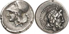 Sammlungen und Lots GRIECHEN KORINTH bis KRETA. 33 Stücke: Korinth (8 Ag), Pelepones (Sikyon, Achäische Liga, Argos, Hermione, Els, Megalopolis (Stater, 8 Kleinsilber, 4 Br)), Kreta (Gortyna (Tetradra