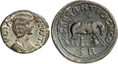 LOTS DER ANTIKE GRIECHEN der RÖMISCHEN KAISERZEIT. PISIDIEN. 34 Bonzemünzen 20-34mm: ANTIOCHIA (Antoninus Pius, L. Verus, Commodus, J. Domna, Caracalla, Sev. Alexander, Gordian III. (18 AE-Sesterze, G