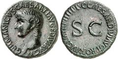 RÖMER RÖMISCHES KAISERREICH. Germanicus, Vater d. Caligula, Bruder d. Claudius 15 v. Chr. -19 n. Chr. AE-As, postum unter Caligula (39/40) 11,98g. Kopf n.l. GERMANICVS CAESAR TI AVG F DIVI AVG N / C C