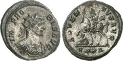 RÖMER RÖMISCHES KAISERREICH. PROBUS 276-282. Bi-Antoninian (281) 4,11g, Rom, 4. Off. Panzerbüste m. Strkr. n.r. IM[P] PRO-BVS AVG / ADVEN-TVS AVG Kaiser reitet grüßend n.l.; l. Captivus; unten R Fulme