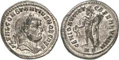 RÖMER RÖMISCHES KAISERREICH. Constantius I. Chlorus Caesar 293-305. AE-Follis 28mm (295/296) 9,89g, Cyzikus, 2. Off. (Schmaler) Kopf m. Lkr. n.r. FL VAL CONSTANTIVS NOB CAES / GENIO AVGG ET - CAESARVM