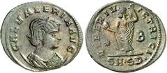 RÖMER RÖMISCHES KAISERREICH. Galeria Valeria, Gemahlin d. Galerius 308-311. AE-Follis 25/28mm (308/310) 6,59g, Serdica, 2. Off. Pallabüste m. Diadem auf Mondsichel n.r. GAL VALERIA AVG / VENERI V-ICTR