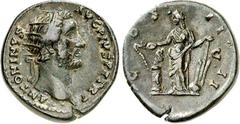 RÖMER RÖMISCHES KAISERREICH. ANTONINUS PIUS Augustus 138-161. AE-Dupondius (145/148) 11,21g. Kopf mit Strahlenkrone n.r. ANTONINVS - AVG PIVS P P TR P / C-OS - II-II - S - C Salus felix steht mit Füll