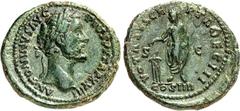 RÖMER RÖMISCHES KAISERREICH. ANTONINUS PIUS Augustus 138-161. AE-As (160) 10,47g. Kopf m. Lkr. n.r. ANTONINVS AVG - PIVS P P TR P XXIII / VOTA SVSCEPTA DEC III - COSIIII - SC Antoninus steht n.l., opf