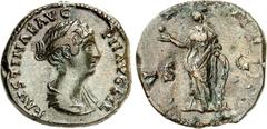 RÖMER RÖMISCHES KAISERREICH. Faustina iunior z.Z. Antoninus Pius 145-161. AE-Sesterz (147/152) 21,2g. Drapierte Büste n.r. FAVSTINAE AVG - PII AVG FIL / V E N V S - S - C Venus steht v.v., Kopf n.l., 