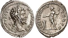 RÖMER RÖMISCHES KAISERREICH. SEPTIMIUS SEVERUS 193-211. Denar (201) 3,10g. Büste mit Lorbeerkranz n.r. SEVERVS AVG - PART MAX / RESTITVTOR - VRBIS Severus steht in Rüstung mit Speer v.v., Kopf n.l., u
