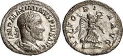 RÖMER RÖMISCHES KAISERREICH. MAXIMINUS I. Thrax 235-238. Denar (235/236) 2,50g. Büste mit Panzer, Paludamentum und Lorbeerkranz n.r. IMP MAXIMINVS PIVS AVG / VICTOR-IA AVG Victoria schreitet mit Kranz