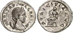 RÖMER RÖMISCHES KAISERREICH. Herennia Etruscilla, Gemahlin des Traianus Decius 249-251. Antoninian 3,97g. Drapierte Büste mit Diadem auf Mondsichel n.r. HER ETRVSCILLA AVG PVDICITIA Pudicitia thront n