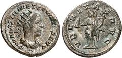 RÖMER RÖMISCHES KAISERREICH. HOSTILIANUS Augustus 251. Antoninian 4,43g, Antiochia. Büste mit Paludamentum und Strahlenkrone n.r.; darunter 2 Punkte; C OVAL OSTIL MES COVINTVS AVG / VBERITAS AVG Uberi