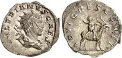RÖMER RÖMISCHES KAISERREICH. Valerianus II., Caesar 255-258. Antoninian (257/258) 3,03g, Köln. Palliumbüste m. Strkr. n.r. VALERIANVS CAES / IOVI CRESCENTI Zeusknäbchen auf Ziege Amalthea n.r. RIC 3, 