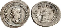 RÖMER RÖMISCHES KAISERREICH. Divus Valerianus II. Caesar 258. Antoninian 3,59g, Rom. Büste mit Panzer, Paludamentum und Strahlenkrone n.r. DIVO CAES VALERIANO / CONSECRATIO Brennender Altar. RIC 24, G