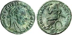 RÖMER RÖMISCHES KAISERREICH. Divus Claudius II. z.Z. Constantinus I. 317-318. AE-Halbfollis 17/16mm 1,36g, Siscia. Kopf, bedeckt, m. Lkr. n.r. DIVO CLAVDIO OPTIMO IMP / REQVIES OPTIMO-RVM MERITORVM Cl