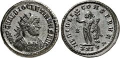 RÖMER RÖMISCHES KAISERREICH. DIOCLETIANUS Iovius 284-305. AE-Antoninian (292) 4,05g, Ticinum, 2. Offizin. Büste mit Panzer und Strahlenkrone n.r. IMP C VAL DIOCLETIANUS AVG / HERCVLI CONS-ERVAT Herkul