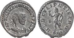 RÖMER RÖMISCHES KAISERREICH. MAXIMIANUS I. Herculius, 285-308,310. AE-Antoninian (287) 3,62g, Lyon, 2. Off. Paludamentbüste m. Strkr. n.r. IMP C VAL MAXIMIANVS P F AVG / HERCVLI PACIFERO Hercules paci
