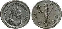 RÖMER RÖMISCHES KAISERREICH. MAXIMIANUS I. Herculius, 285-308,310. AE-Antoninian (294) 3,30g, Lyon, 2. Off. Panzerbüste m. Strkr. n.r. IMP MAXIMIANVS AVG / PAX - A-VGG Pax steht mit Sceptrum u. Victor