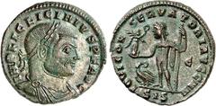 RÖMER RÖMISCHES KAISERREICH. LICINIUS I. 308-324. Bi-Follis 21mm (313) 3,47g, Siscia, 5. Off. Gepanzerte Büste m. Lorbeerkranz n.r. IMP LIC LICINIVS P F AVG / IOVI CON-SERVAT-ORI AVGG NN Iupiter steht
