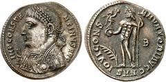RÖMER RÖMISCHES KAISERREICH. CONSTANTINUS I. der Große, Augustus 306(310)-337. Bi-Follis 18mm (317/320) 3,37g, Nicomedia, 2. Off. Brb. mit Globus, Szepter n.l., Mappa in der Rechten IMP CONSTA-NTINVS 