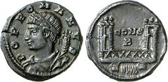 RÖMER RÖMISCHES KAISERREICH. Anonyme Stadtprägungen z.Z. Constantinus I. etc. 330-346. AE-Festquinar 14/13,5mm (330) 1,21g, Konstantinopel, 2. Off. Palliumbüste m. Füllhorn u. Lkr. n.l. POP ROMANVS / 