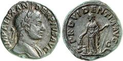 RÖMER RÖMISCHES KAISERREICH. SEVERUS ALEXANDER 222-235. AE-Sesterz (232) 15,02g. Kopf m. Pallium h. Hals u. Lkr. n.r. IMP ALEXANDER PIVS AVG / PROVIDENTIA - S - C Providentia steht v. v., Kopf n.l., h