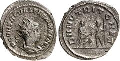 RÖMER RÖMISCHES KAISERREICH. SALONINUS Augustus 260. Bi-Antoninian (258/260) 4,28g, Antiochia. Büste mit Paludamentum und Strahlenkrone n.r. P COR SAL VALERIANVS CAES / DII NVTRITORES Iupiter und Gall