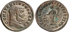 RÖMER RÖMISCHES KAISERREICH. Constantius I. Chlorus Caesar 293-305. AE-Follis 27/28mm (303/305) 10,08g, Rom, 3. Off. Kopf mit Lorbeerkranz b.r. CONSTANTIVS NOB CAES / SAC MON VRB AVGG ET CAESS NN Mone