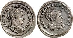 RÖMER RÖMISCHES KAISERREICH. CONSTANTINUS I. der Große, Augustus 306(310)-337. AE-Follis 23/24mm (310/313) 4,56g, Trier. Belorbeerte drapierte Panzerbüste n.r. IMP CONSTANTINVS P F AVG / MARTI CONSERV