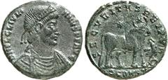 RÖMER RÖMISCHES KAISERREICH. IULIANUS II. Augustus 360/361-363. AE-Doppelmaiorina 26,5mm (362/363) 8,32g, Arles, 2. Off. D N FL CL IVLI-ANVS P F AVG Paludamentbüste m. Perlendiadem n.r. / SECVRITAS RE