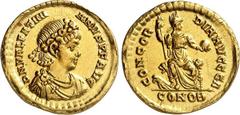 RÖMER RÖMISCHES KAISERREICH. VALENTINIANUS II. 375-392. Solidus (378/383) 4,47g, Konstantinopel. Büste mit Panzer, Paludamentum und Rosettendiadem n. r. D N VALENTINI-ANVS P F AVG / CONCORDI-A AVGGGD 