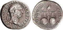 GRIECHEN der RÖMISCHEN KAISERZEIT LYKIEN. Traianus 98-117. Drachme (98/99) 2,72g, Myra. Kopf m. Lkr. n.r. AVT KAIC NEP TPAIA-NOC CEB GEPM / DHM EX - VPAT B 2 Lyren; oben Eule n.r. BMC 11, SNG Cop. 45,