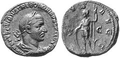 ROMAN COINS IMPERIAL COINAGE TREBONIANUS GALLUS, 251-253. No.: 173 Schätzpreis/Estimate: CHF 300.- d=29 mm TREBONIANUS GALLUS, 251-253. Sestertius. Laureate, draped and cuirassed bust r. Rev. VIRTVS –