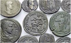 ANTIKE LOTS PROVINZIALPRÄGUNGEN Prägungen in Silber (1), Billon (2) und Kupfer(16). Deultum: Gordian III., Otacilia Severa; Hadrianopolis: Gordian III.; Markianopolis: Macrinus / Diadumenian, Elagabal