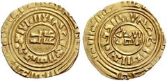 COINS OF THE CRUSADER STATES AND SUCCESSORS CRUSADER IMITATIONS OF ARABIC COINS. KINGDOM OF JERUSALEM. Imitative Gold Coinage of Distinct Style, Mint: Accon?. Imitation of a Fatimid dinar of the calip