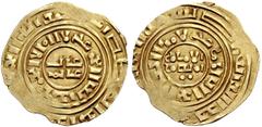 COINS OF THE CRUSADER STATES AND SUCCESSORS CRUSADER IMITATIONS OF ARABIC COINS. KINGDOM OF JERUSALEM. Imitative Gold Coinage with the Fineness of 2/3, Mint: Accon. Imitation of a Fatimid dinar of the