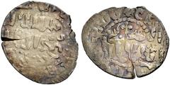 COINS OF THE CRUSADER STATES AND SUCCESSORS ARMENIA. OSHIN, 1308-1320. Takvorin, overstruck with a dirham die of the Mamluk sultan an-Nasir Muhammad. On the extreme right a horse's hoof and a letter a