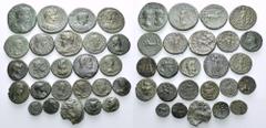 Large Lots MISCELLANEA. 2nd century BC-4th century AD. (Bronze, 208.00 g). A lot of Twenty-five (25) Greek, Roman Provincial and Roman Imperial bronze coins. The Greek coins include an issue of Pylaim