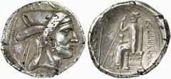 KINGS of PERSIS. Bagadat (Bayadad). Early-mid 3rd century BC. Tetradrachm (Silver, 16.47 g 2). Diademed and bearded head of Bagadat to right, with luxuriant mustache; wearing kyrbasia or satrapal hat,
