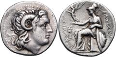 Greek KINGS OF THRACE. Lysimachos, 305-281 BC. Drachm (Silver, 19 mm, 4.15 g, 11 h), Ephesos, circa 294-287. Diademed head of the deified Alexander the Great to right, with horn of Ammon over his ear.