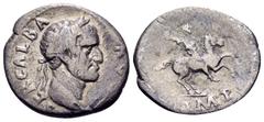 Roman Imperial Galba, 68-69. Denarius (Silver, 19 mm, 2.94 g, 6 h), Rome, July 68 - January 69. SER GALBA AVG Laureate head of Galba to right. Rev. IMP Galba on horseback right. Cohen 93. BMC 21. RIC 